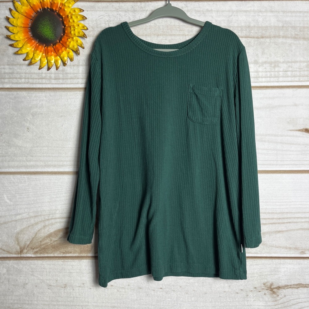 Dream Big Little Co Bamboo Ribbed Long Sleeve Pocket Tee 7/8T‎
